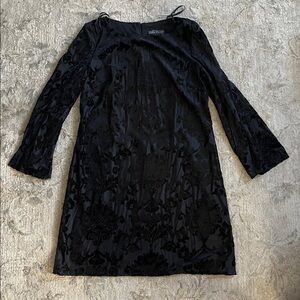 Coldwater Creek Elegant Black Velvet Dress